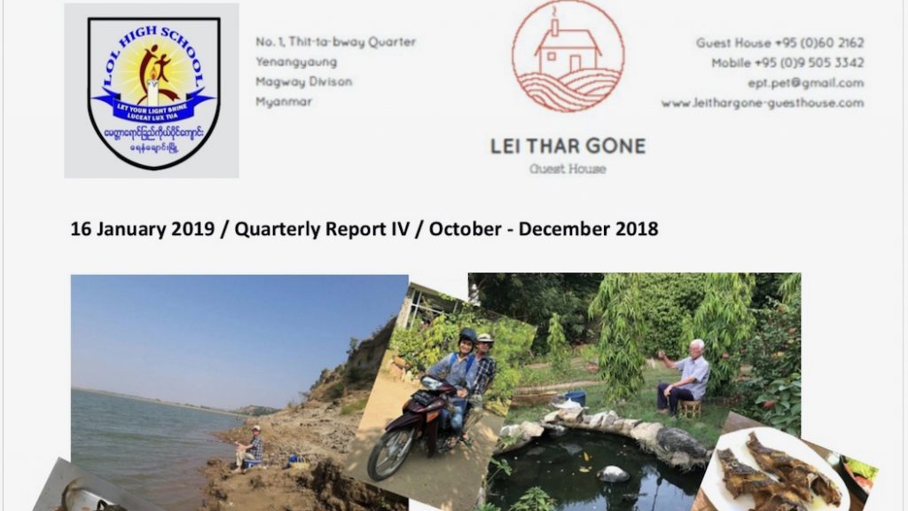 Quartalsberichte 2018 Projekt Yenangyaung